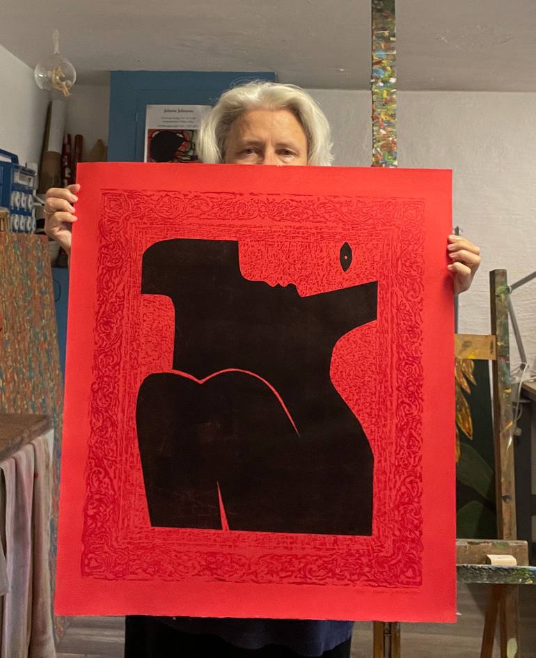 Original Figurative People Printmaking by Jolanta Johnsson
