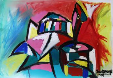 Print of Abstract Architecture Paintings by Marinda Scaramanga