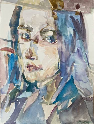 Original Expressionism Portrait Drawings by Han Xiao