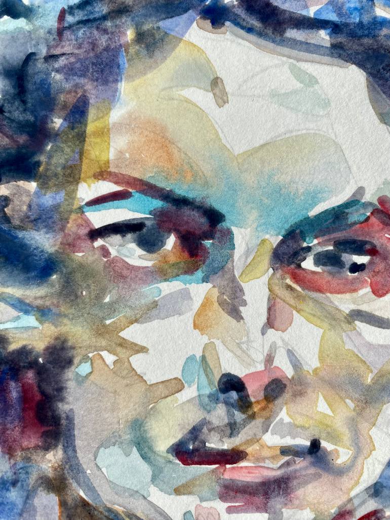 Original Expressionism Beach Drawing by Xiao Han