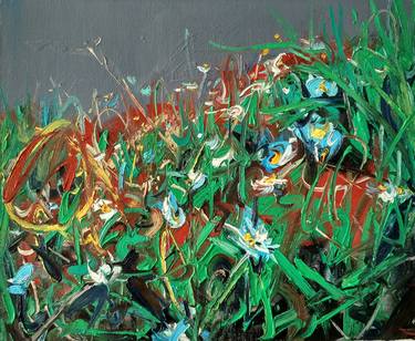 Original Expressionism Garden Paintings by Han Xiao