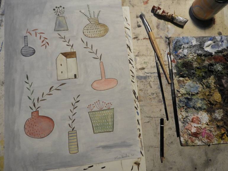Original Illustration Botanic Painting by Silvia Beneforti