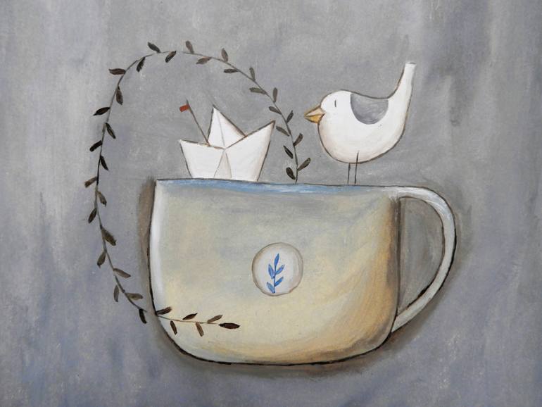 Original Illustration Seascape Painting by Silvia Beneforti