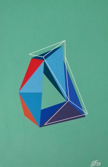 Original Geometric Paintings by Ferenc Cseh