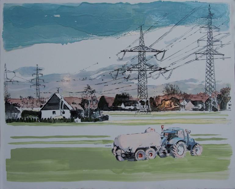 Original Figurative Landscape Paintings by Franz Himmer