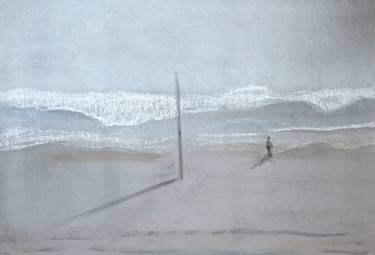 Original Impressionism Beach Drawings by Edgar Duvivier