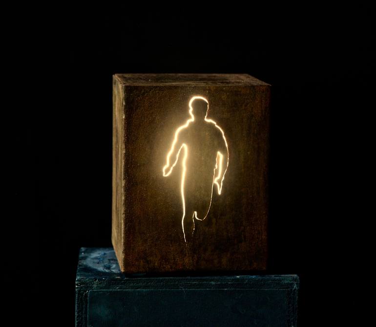 Original Light Sculpture by Edgar Duvivier