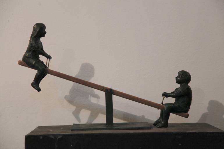 Original Figurative Children Sculpture by Edgar Duvivier