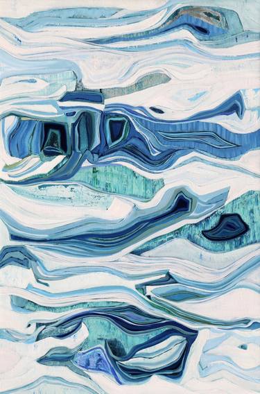 Blue Glacier 3, 2023, oil on canvas, 36 x 24 in. thumb