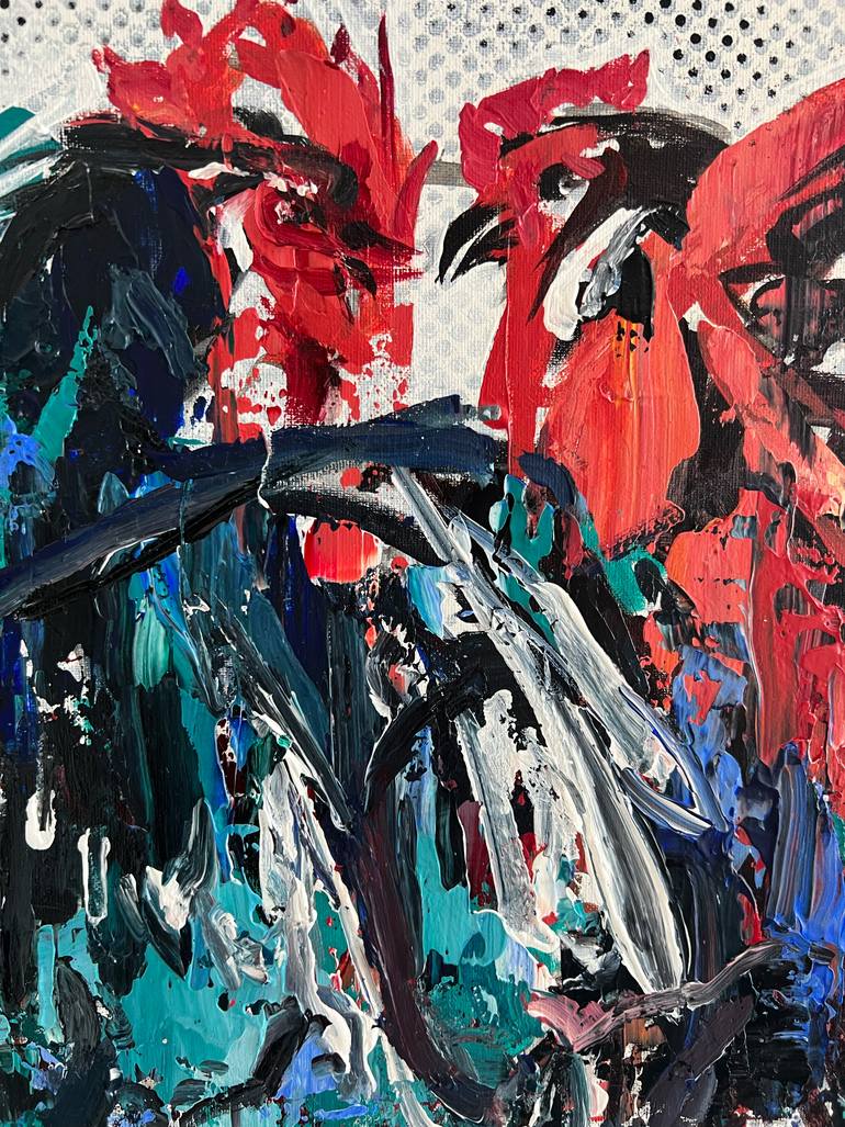 Original Abstract Pop Culture/Celebrity Painting by Maka Zedelashvili