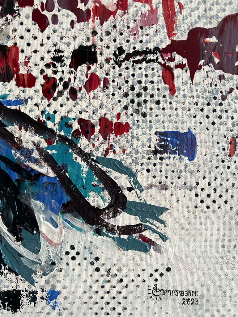 Original Abstract Pop Culture/Celebrity Painting by Maka Zedelashvili