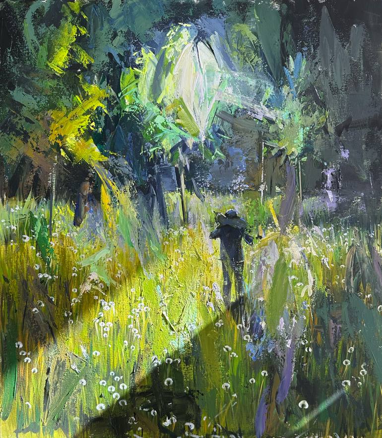 Original Abstract Expressionism Fantasy Painting by Maka Zedelashvili