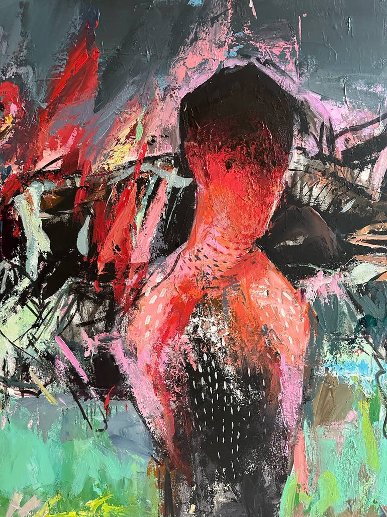 Original Abstract Expressionism Abstract Painting by Maka Zedelashvili