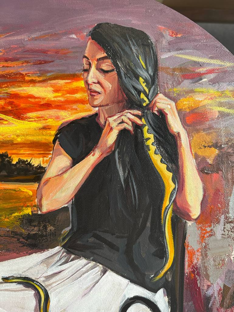 Original Conceptual Women Painting by Maka Zedelashvili