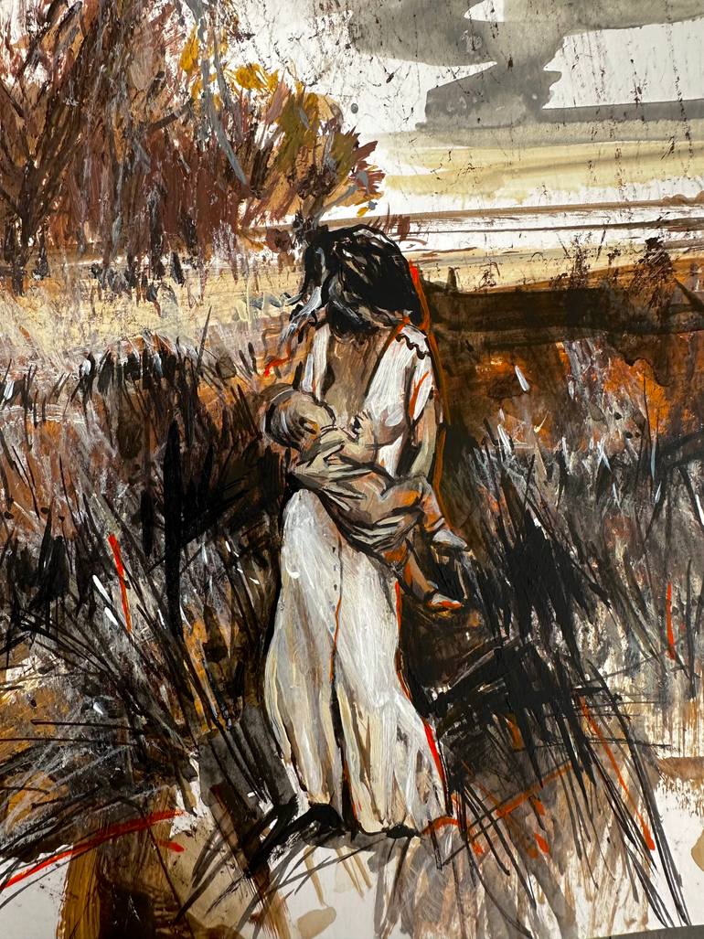 Original Abstract Women Painting by Maka Zedelashvili
