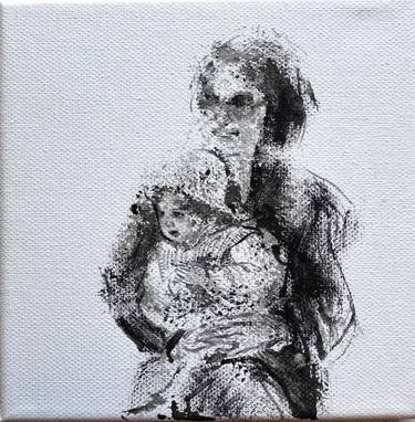 Original Conceptual Family Painting by Maka Zedelashvili
