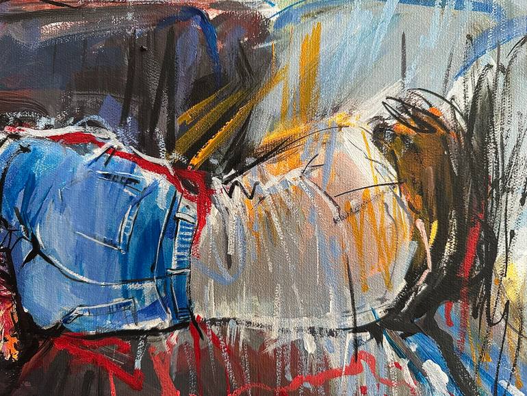 Original Contemporary Christmas Painting by Maka Zedelashvili