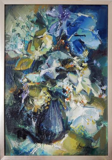 Print of Floral Paintings by Maka Zedelashvili