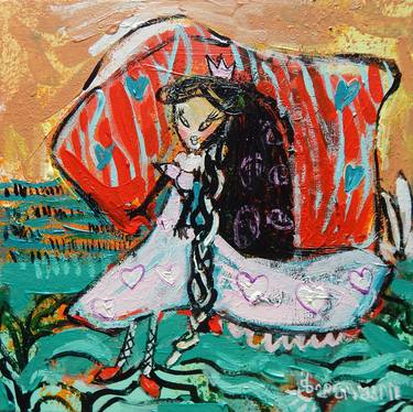 Original Abstract Women Paintings by Maka Zedelashvili
