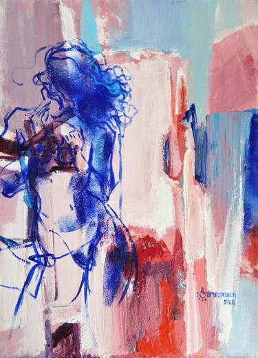 Original Abstract Women Paintings by Maka Zedelashvili