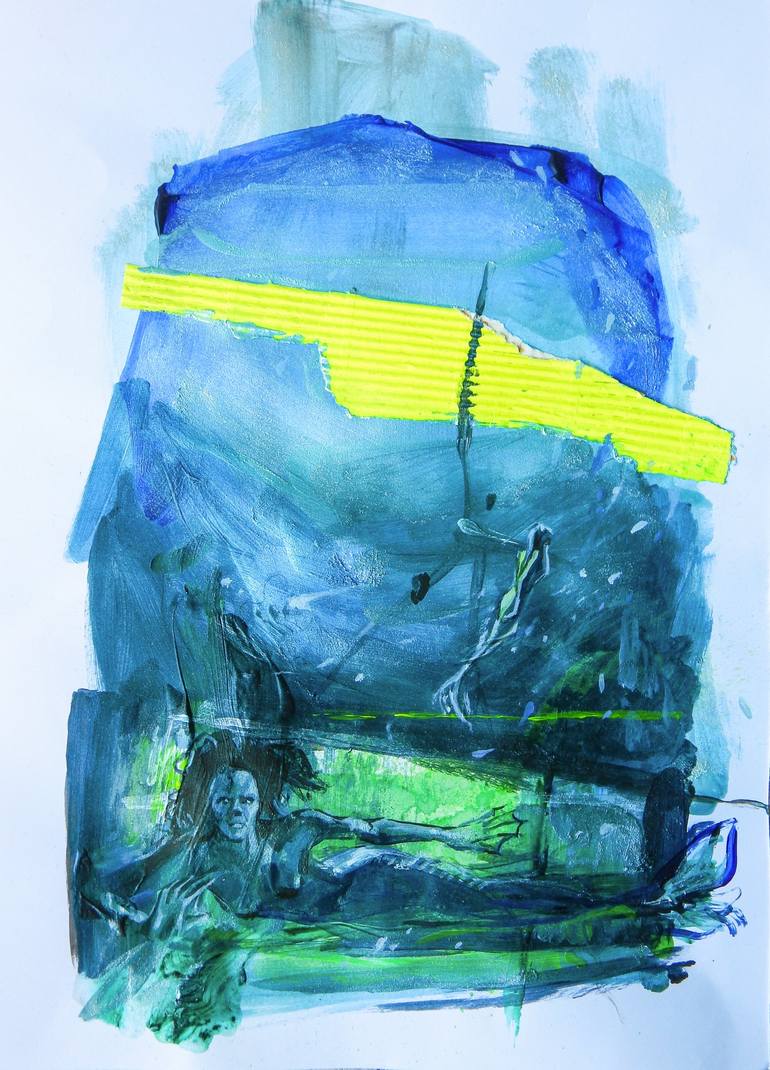 Original Abstract Expressionism Fantasy Paintings by Maka Zedelashvili