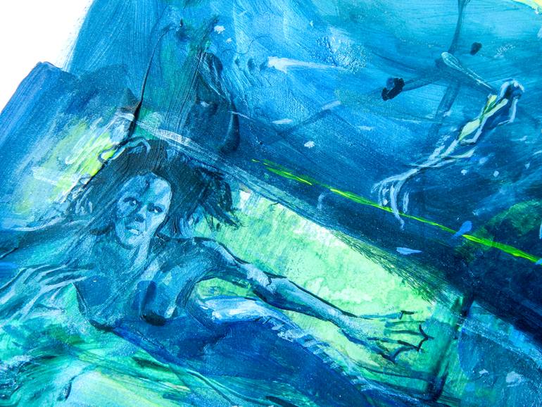 Original Abstract Expressionism Fantasy Painting by Maka Zedelashvili