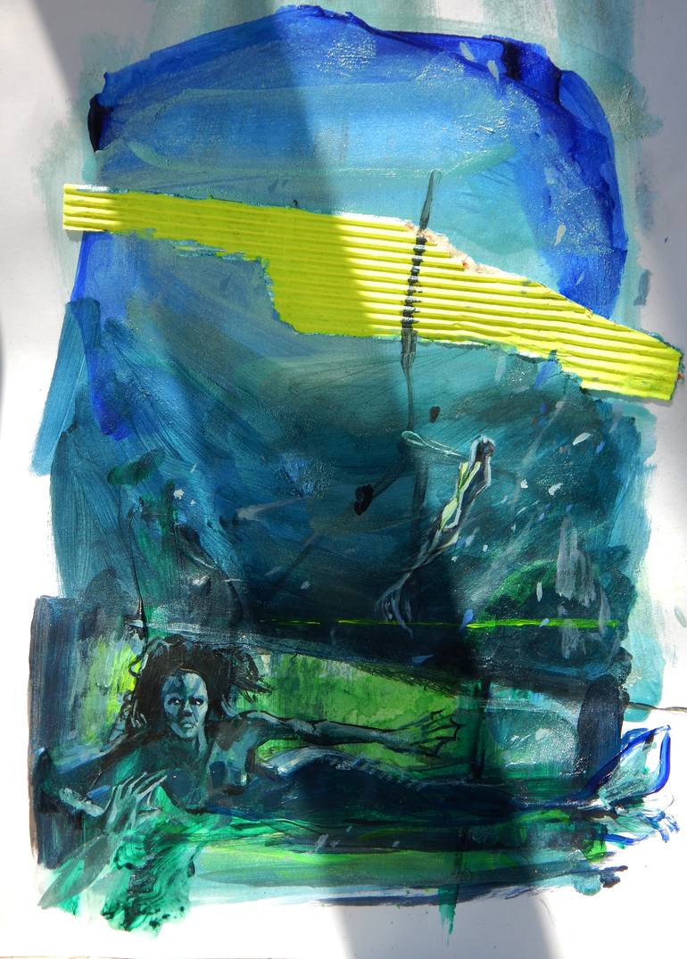 Original Abstract Expressionism Fantasy Painting by Maka Zedelashvili