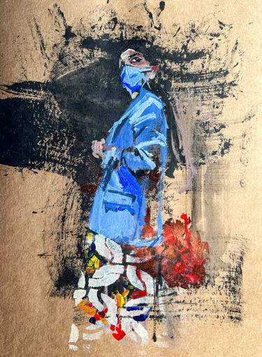 Original Abstract Expressionism Women Paintings by Maka Zedelashvili