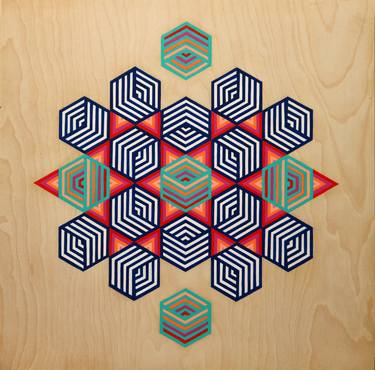 Original Abstract Geometric Paintings by Jessica Caputo