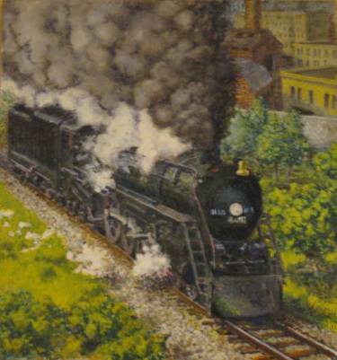 Print of Figurative Train Paintings by Vito De Meo