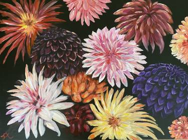 Original Figurative Floral Paintings by Julia Abele