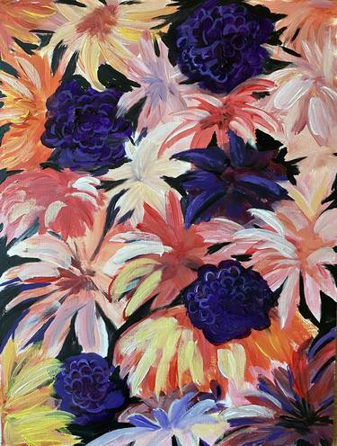 Original Expressionism Botanic Paintings by Julia Abele