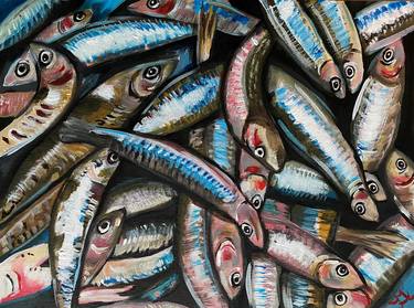 Print of Fish Paintings by Julia Abele