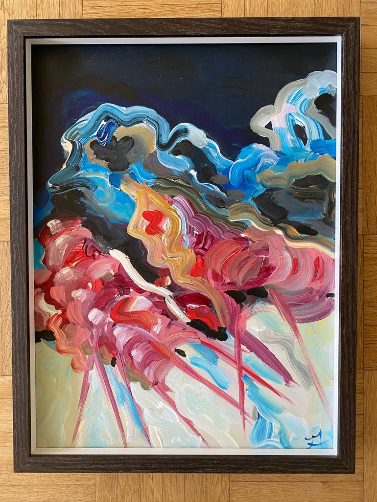 Original Abstract Expressionism Abstract Painting by Julia Abele