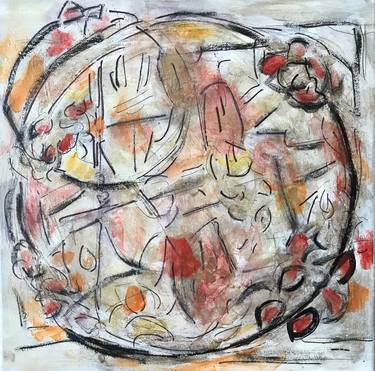 Original Abstract Expressionism Love Mixed Media by Patty Jo Beaton