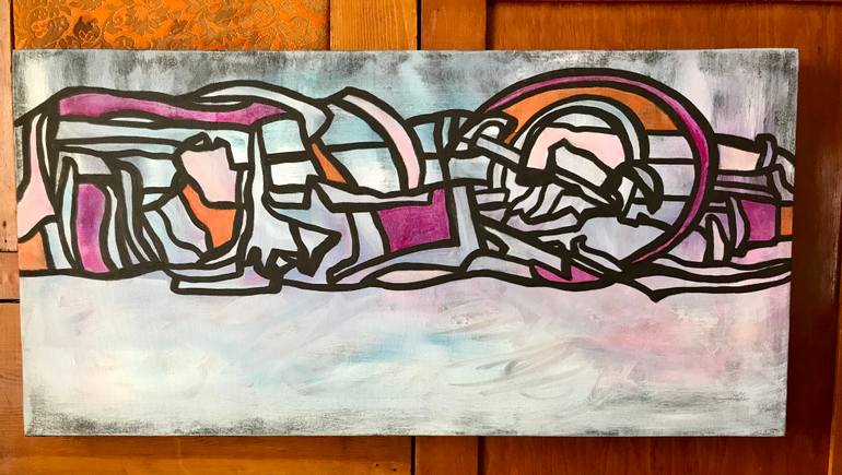Original Abstract Expressionism Transportation Painting by Patty Beaton