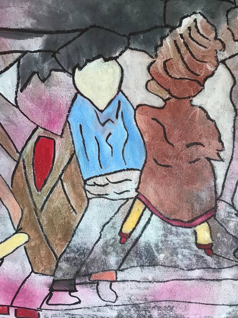 Original Contemporary People Mixed Media by Patty Beaton