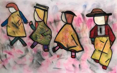 Print of Figurative Children Mixed Media by Patty Jo Beaton