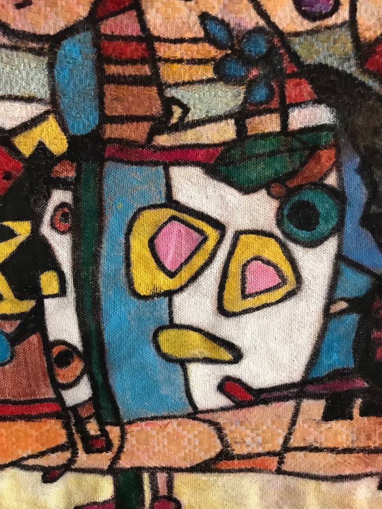 Original Abstract Expressionism People Mixed Media by Patty Beaton