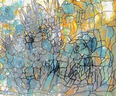 Print of Abstract Expressionism Floral Mixed Media by Patty Jo Beaton