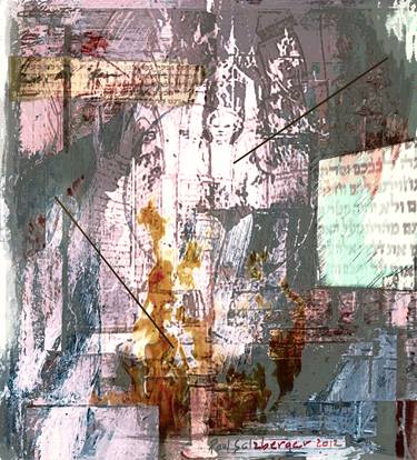 Original Abstract Places Mixed Media by paul salzberger