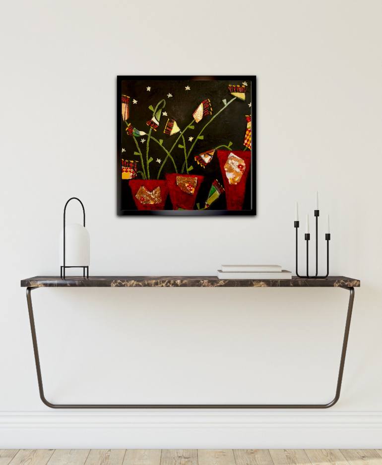 Original Abstract Expressionism Botanic Painting by Dianna Cates Dunn