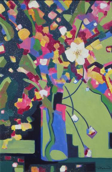 Original Abstract Floral Paintings by Dianna Cates Dunn