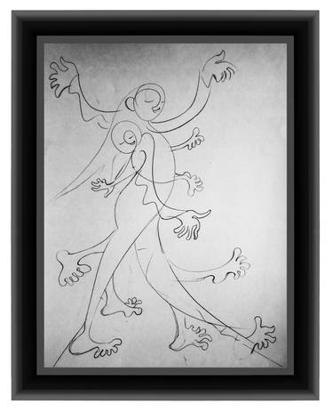 Original Figurative Women Drawings by sanjay kumar