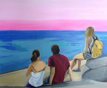 Original Figurative Beach Paintings by Rafaela Senfft