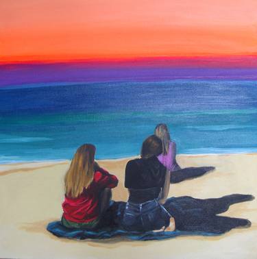 Original Figurative Beach Paintings by Rafaela Senfft