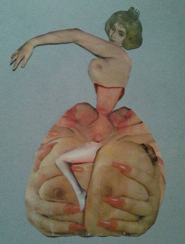 Original Modern Erotic Collage by Sonja Gajic