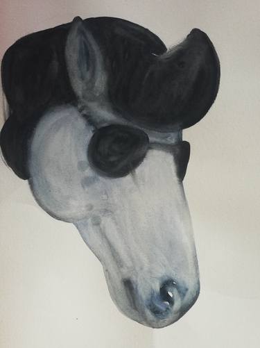 Original Fine Art Horse Paintings by Sonja Gajic