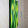 Seemingly lighted from within, this acrylic abstract has 1.4 inch deep edges painted dark green; no frame is needed. It arrives wired and ready to display in your home or workplace.
