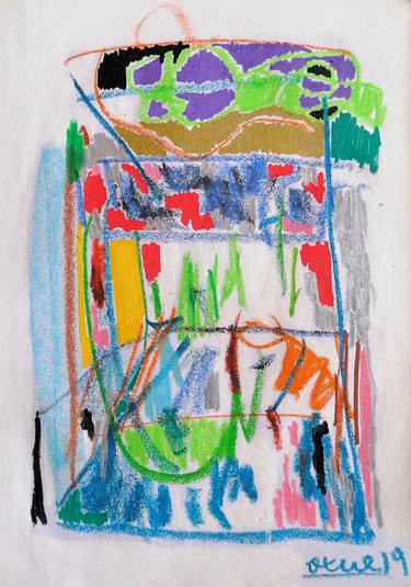 Original Expressionism Abstract Drawings by Moises Alejandro Miranda Lopez